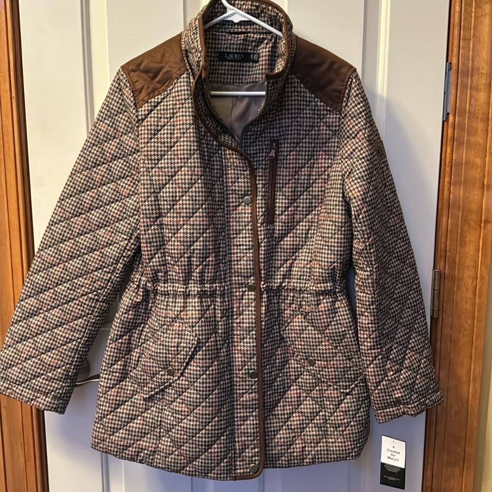 LAUREN Ralph Lauren Houndstooth women’s jacket. Petite large. NWT
